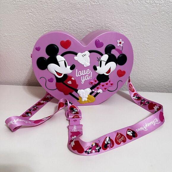 Disney Valentine's Day 2025 Mickey & Minnie Pink Heart Light Up Popcorn Bucket - Picture 1 of 16